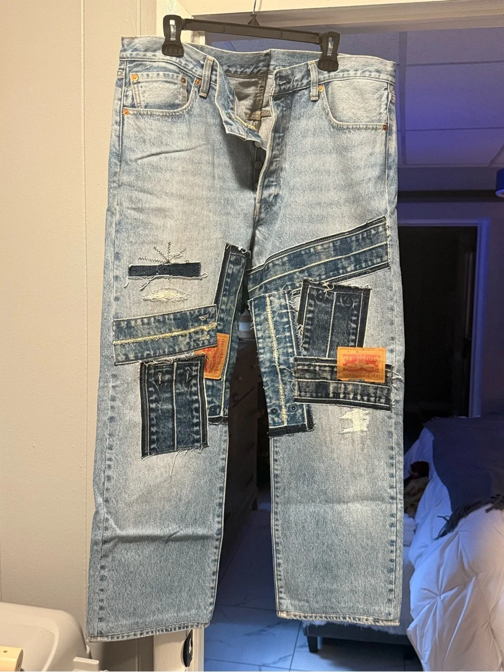 Light Blue Levi Patchwork Men’s Jeans